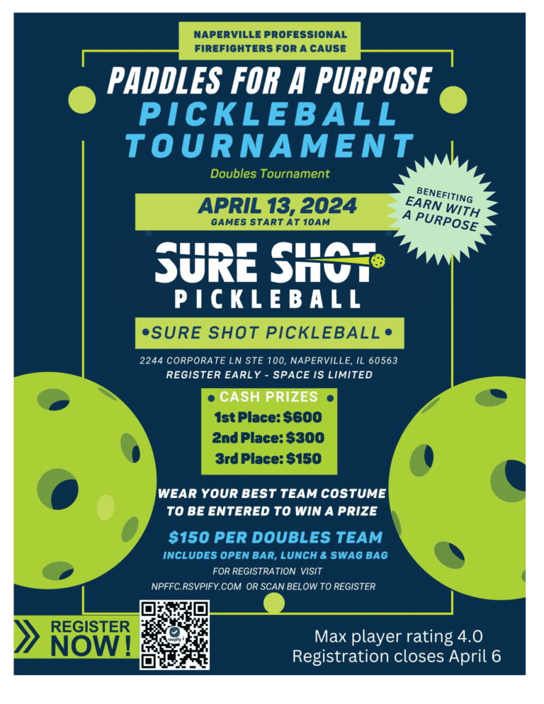 PADDLES for purpose pickleball tournament sure shot pickleball Naperville il