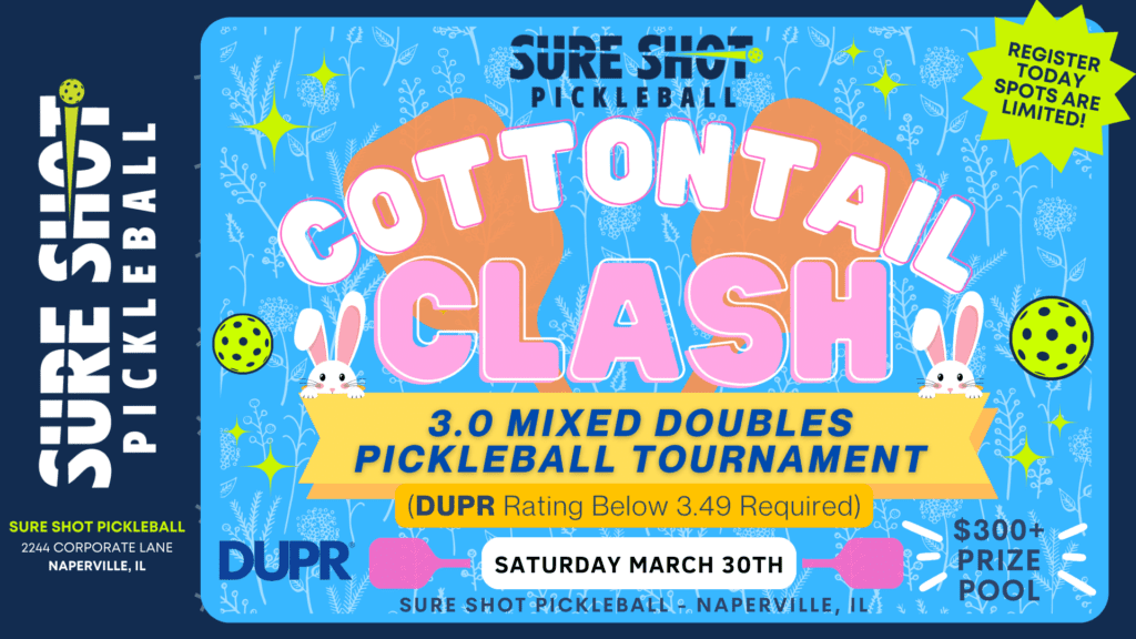 sure shot pickleball tournament Cottontail Clash mixed doubles