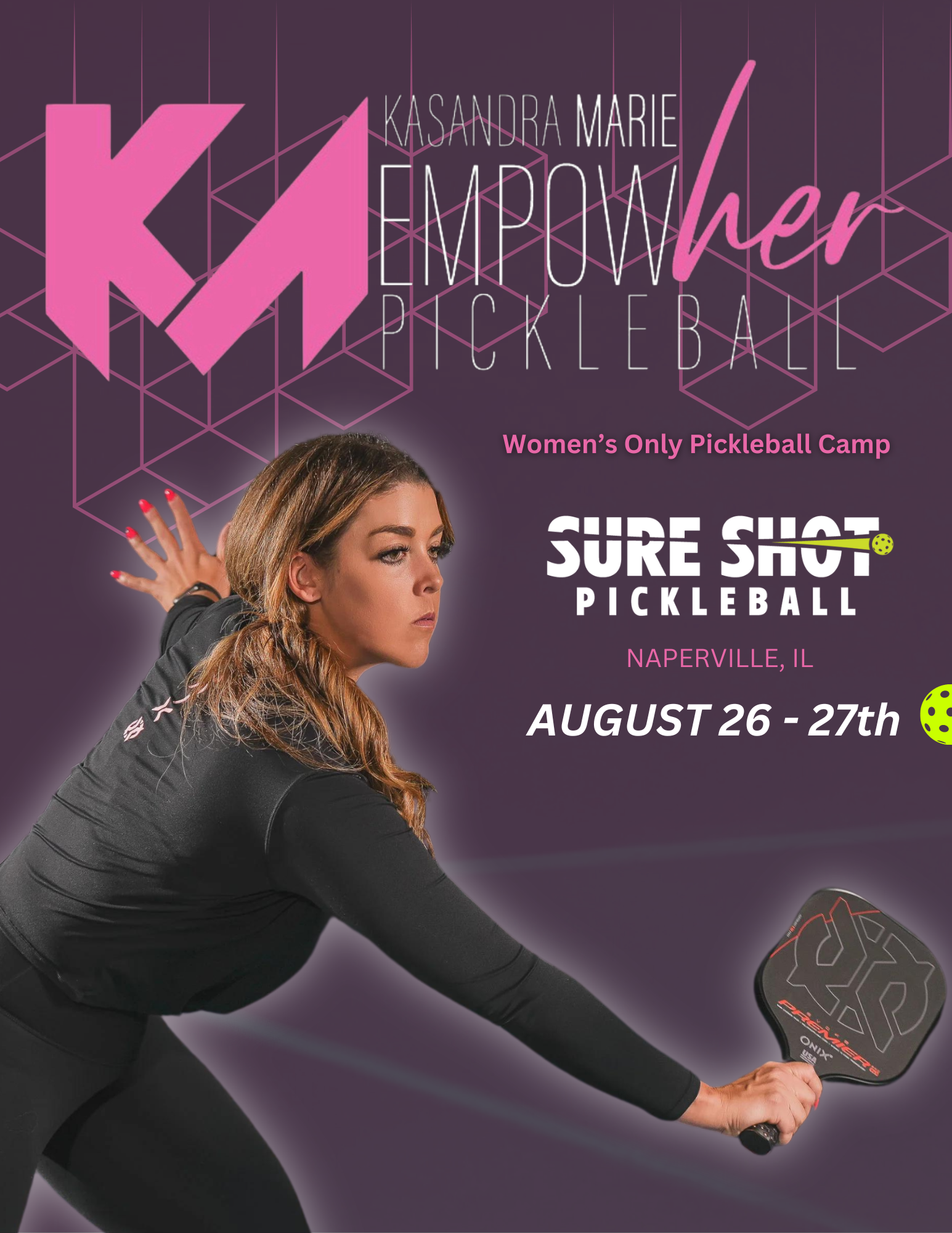 Kasandra Marie pickleball camp sure shot pickleball Naperville Il