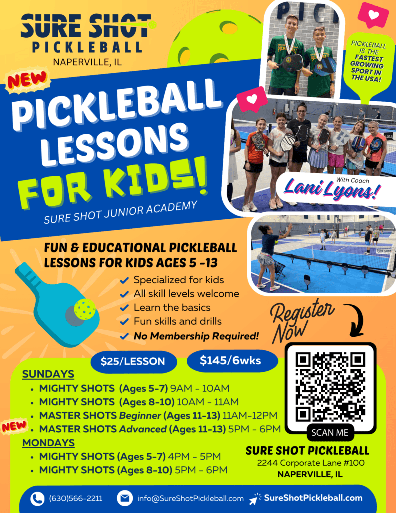 Pickleball Lessons for Kids Sure Shot Pickleball Naperville Illinois