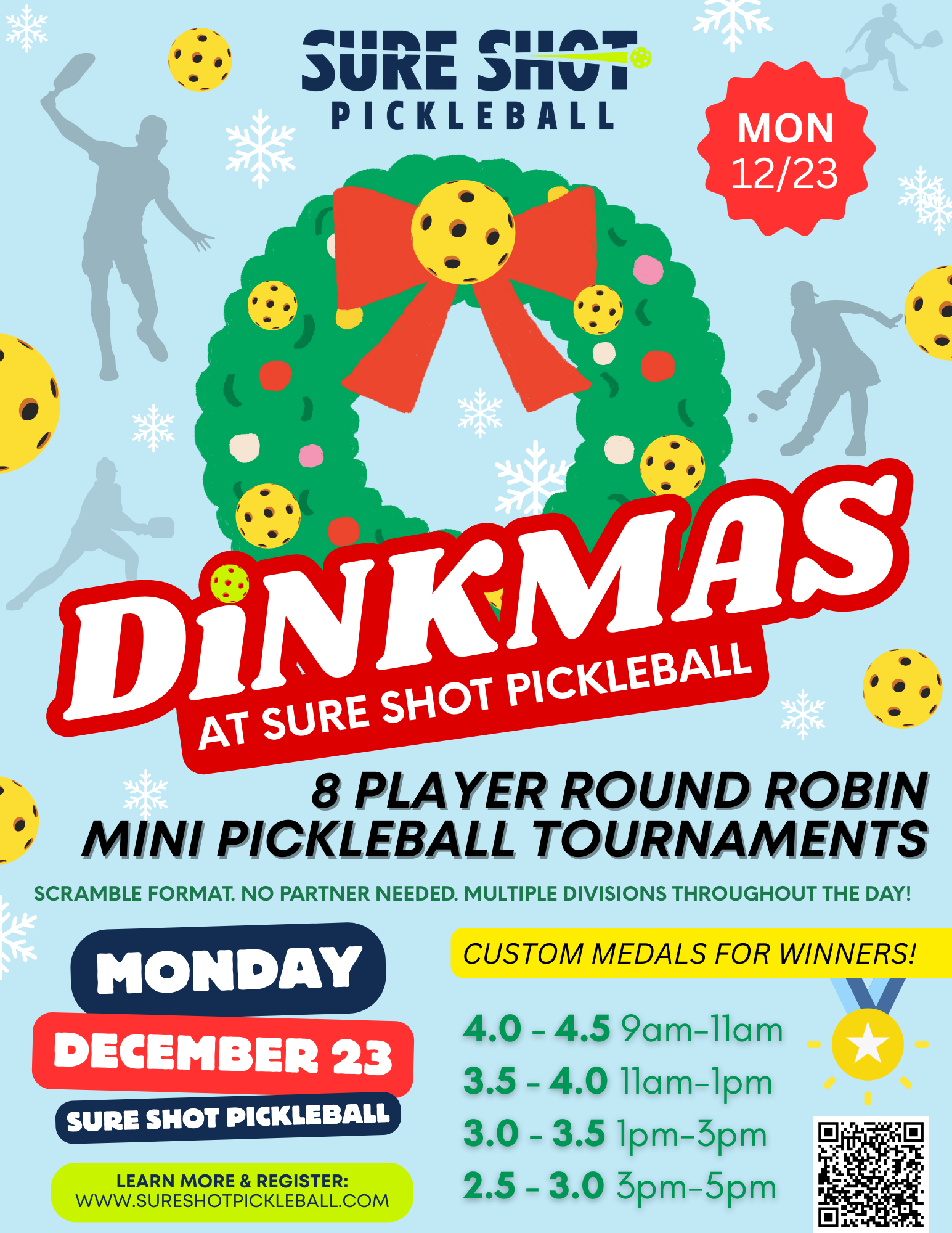 Merry DINKmas Scramble at Sure Shot Pickleball