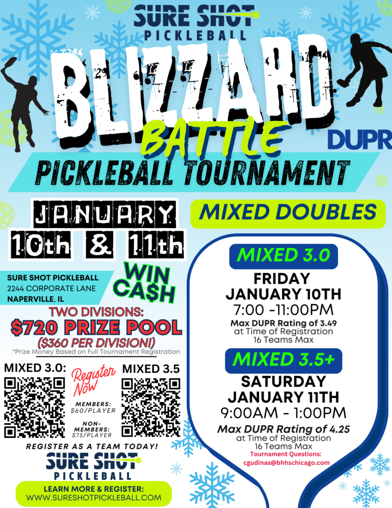 Blizzard Battle Sure Shot Pickleball Tournament