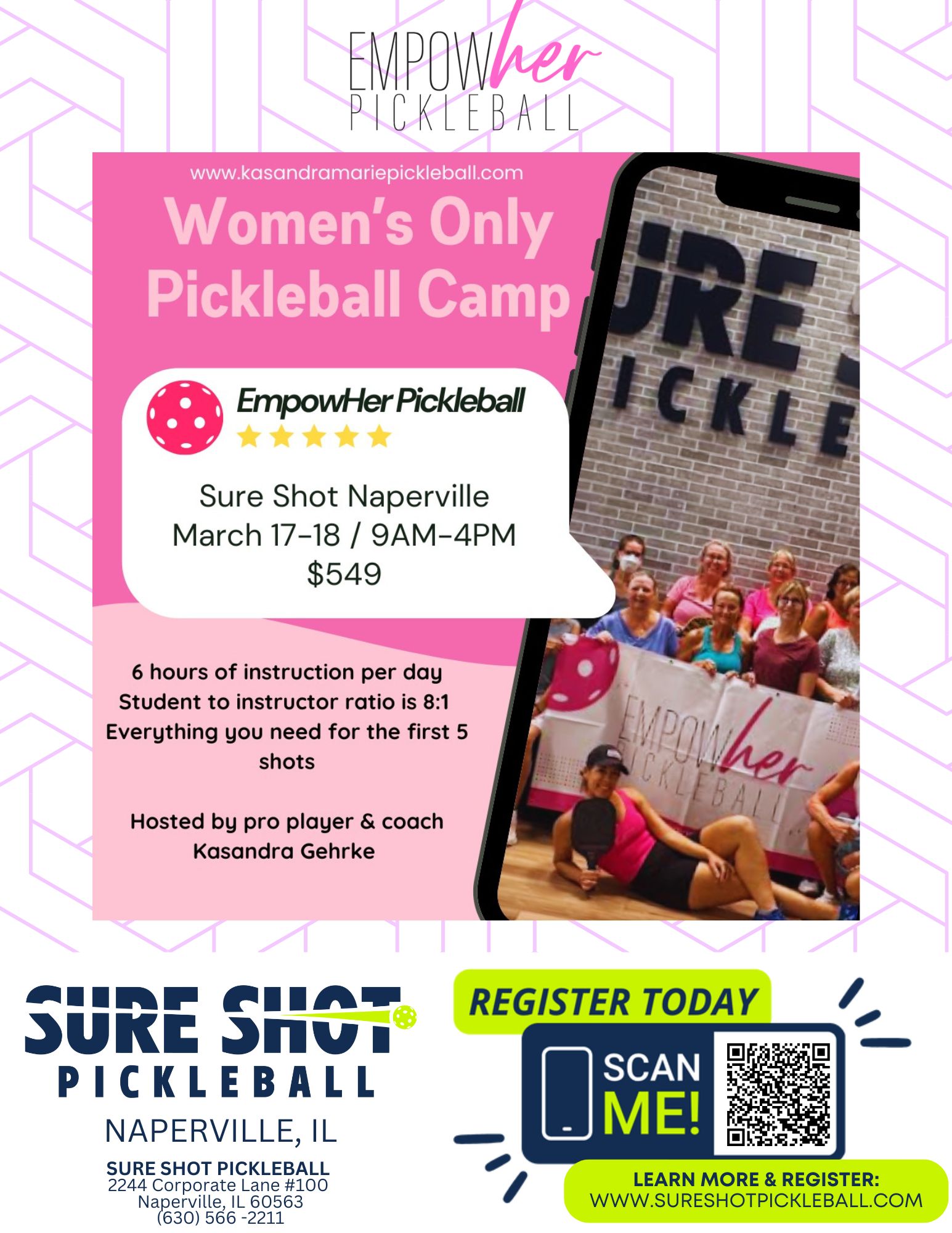 EmpowHER Pickleball Camp Sure Shot Pickleball Naperville IL