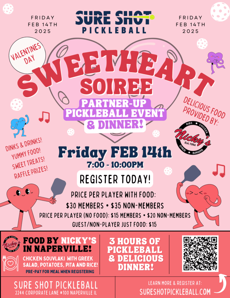 Sure Shot Pickleball Valentines Day Soiree Naperville IL