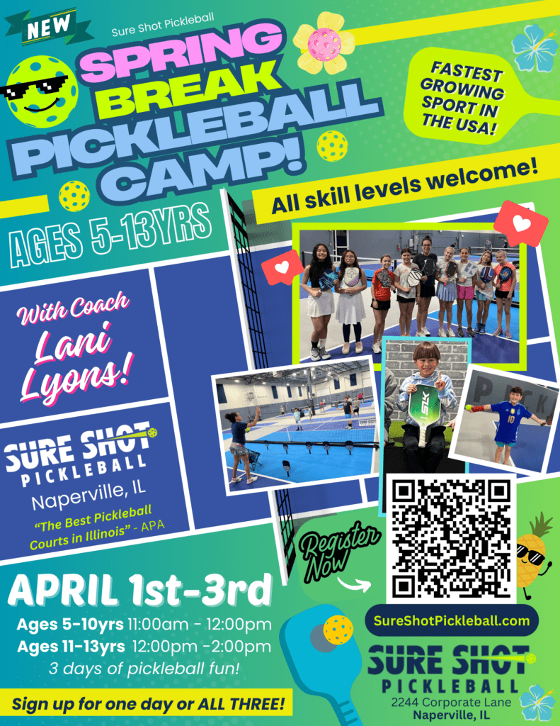 Spring Break Pickleball Camp for Kids Sure Shot Naperville Illinois