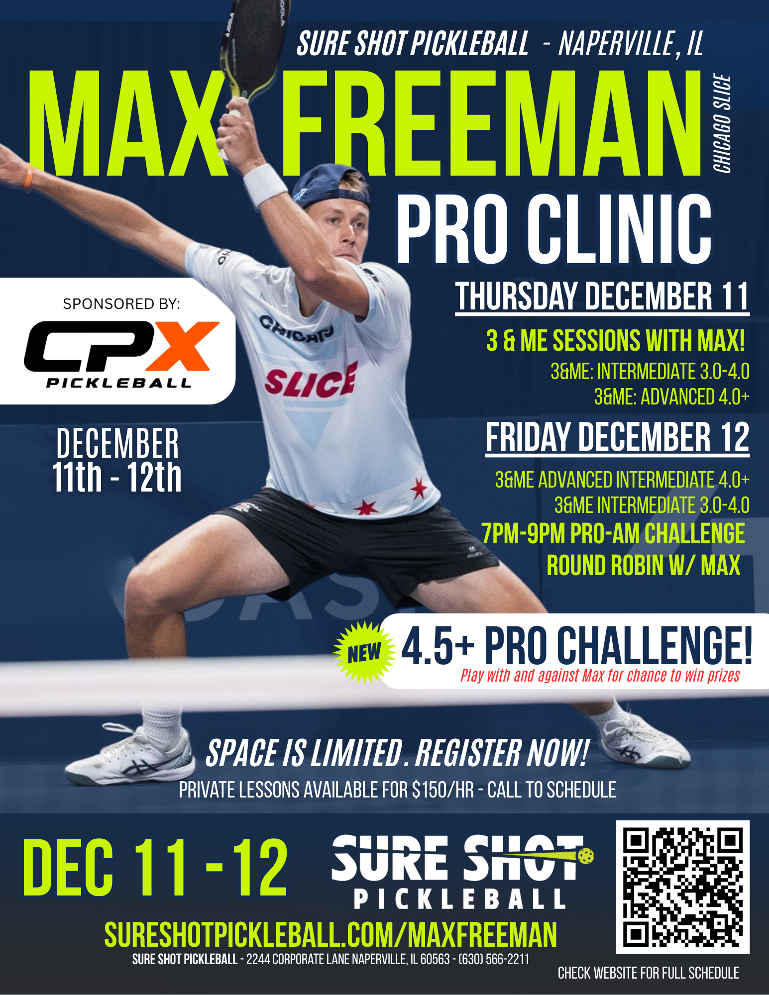 Max Freeman Sure Shot Pickleball Clinic