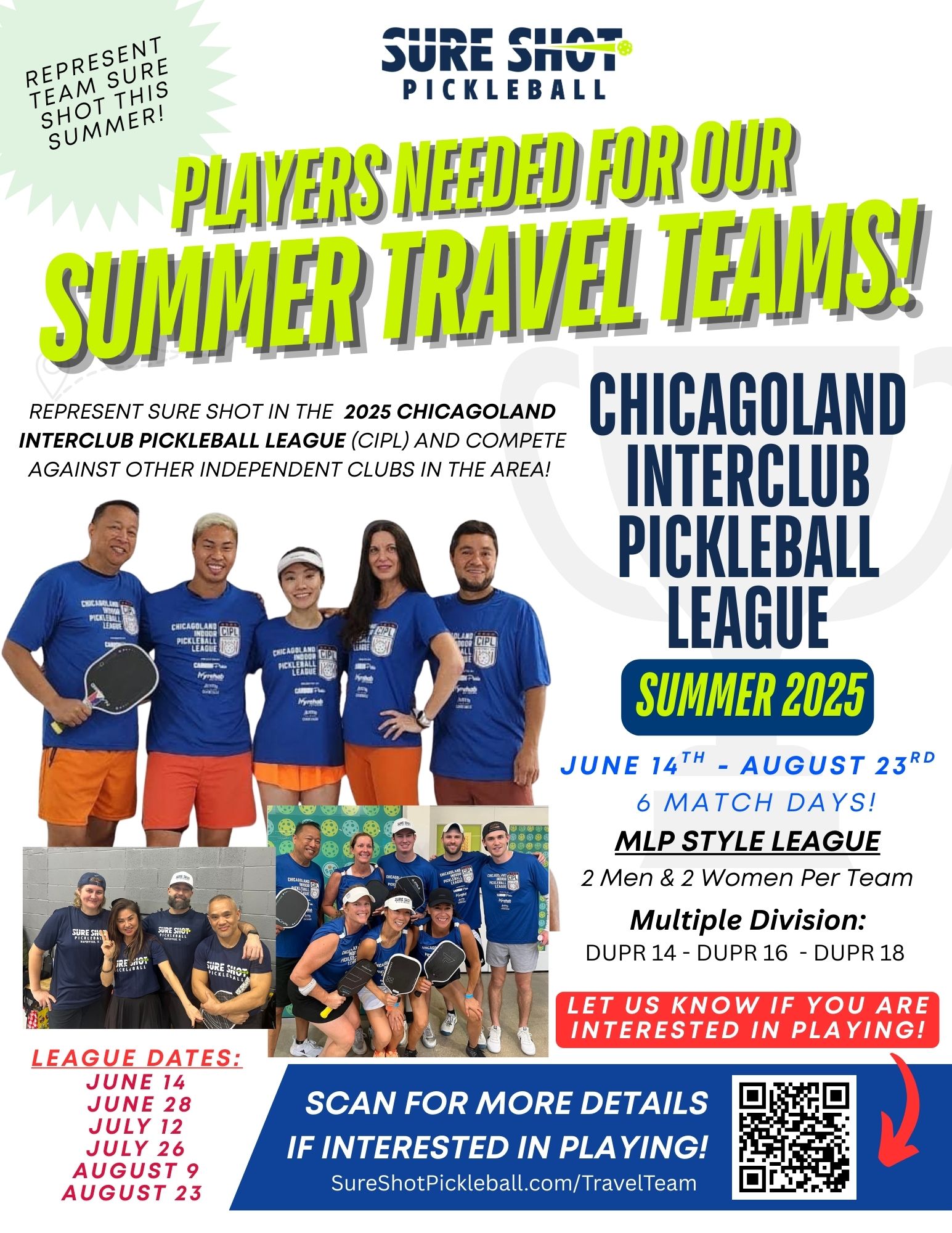 **Featured** Sure Shot Summer Travel Team 2025 - Sure Shot Pickleball