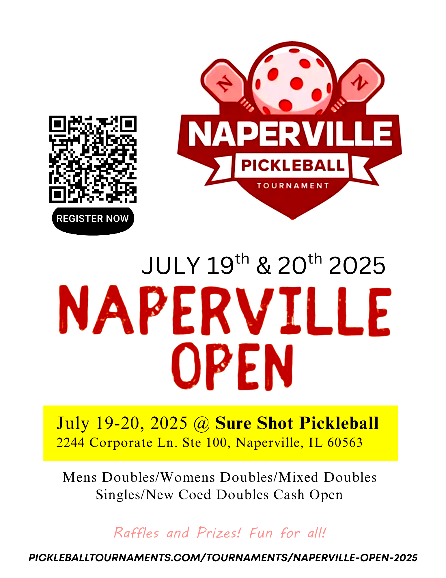 Naperville Open Pickleball Tournament 2025 Sure Shot Pickleball