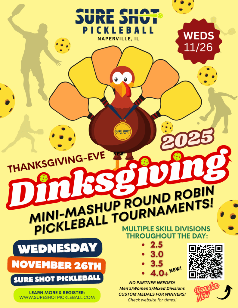 Dinksgiving Sure Shot Pickleball Naperville Illinois