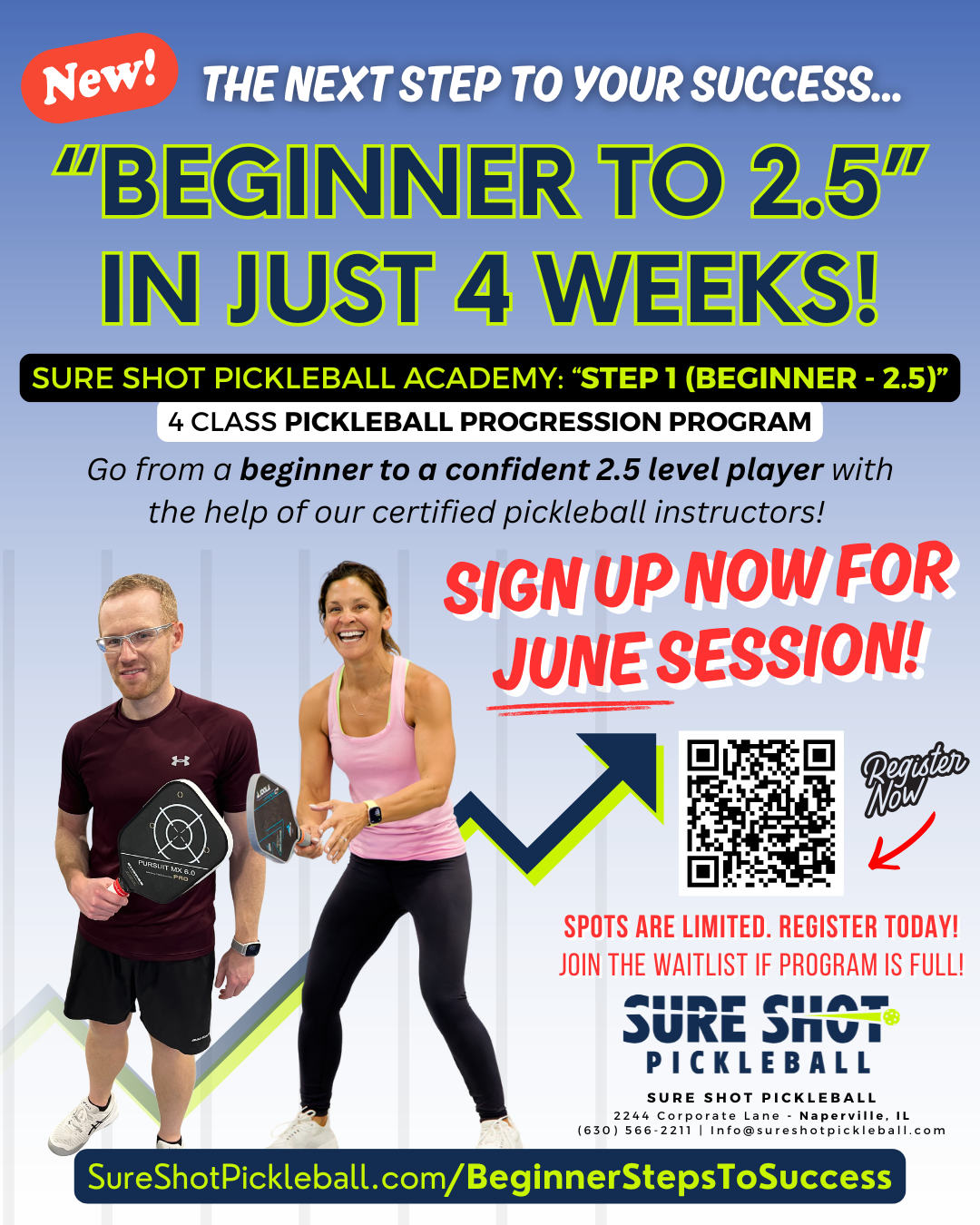 Steps to Success Pickleball Sure Shot Naperville Lessons for Beginners
