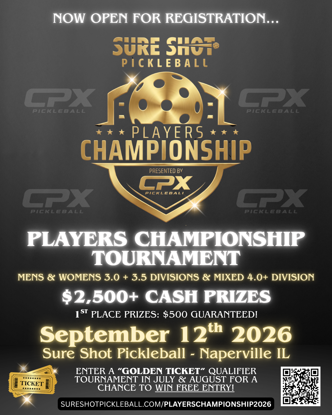 Sure Shot Pickleball Players Championship Tournament 2026