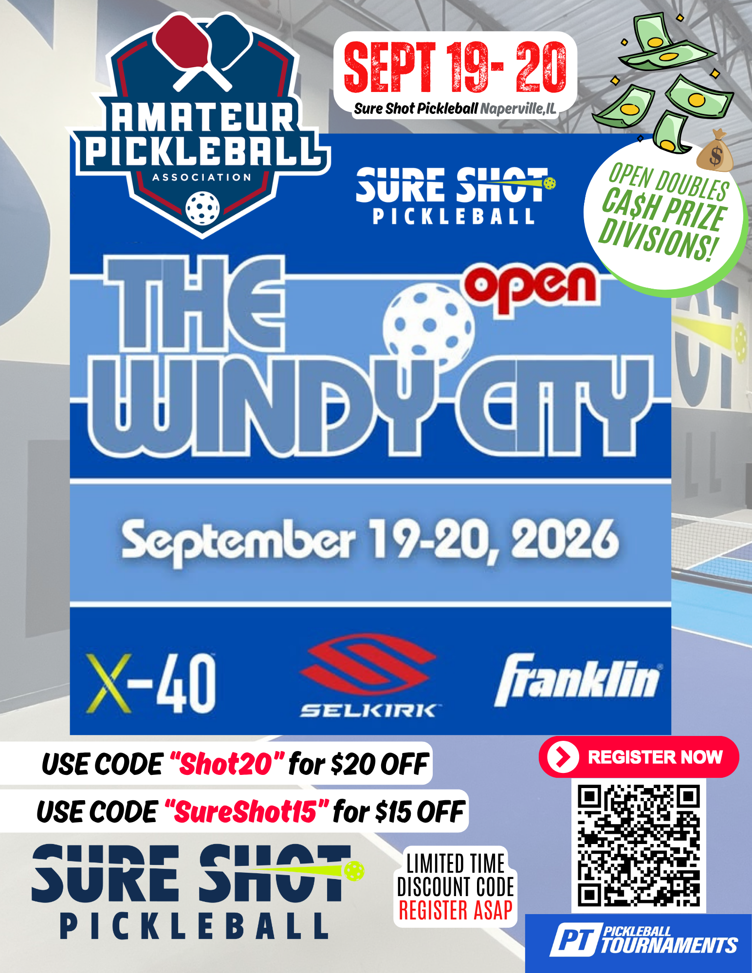 APA Windy City open 2026 sure shot pickleball Naperville illinois